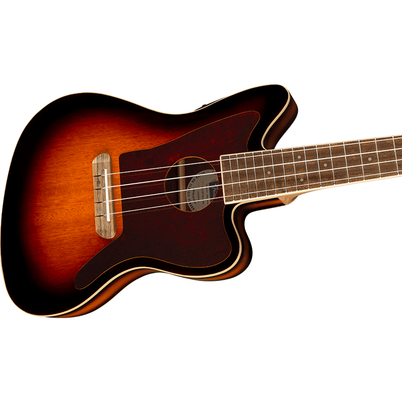 Fender Fullerton Jazzmaster Ukulele - 3 Tone Sunburst - Image 3