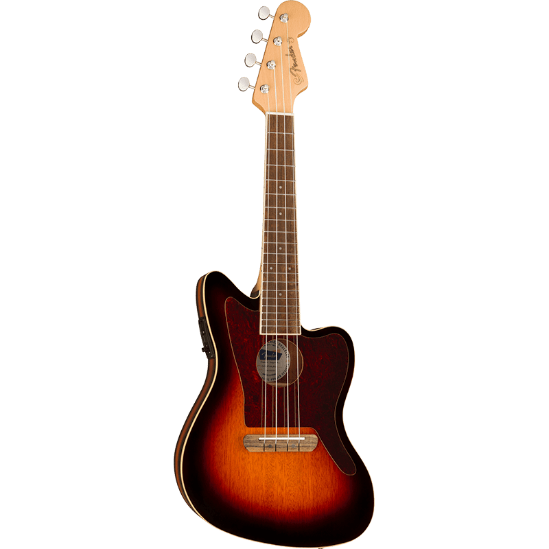 Fender Fullerton Jazzmaster Ukulele - 3 Tone Sunburst - Image 4