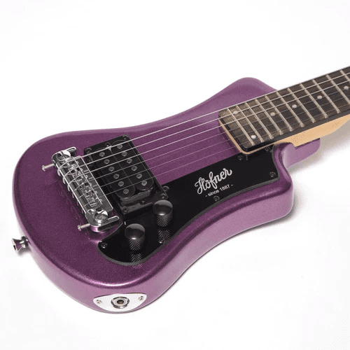 Hofner Shorty Guitar - Purple - Image 4