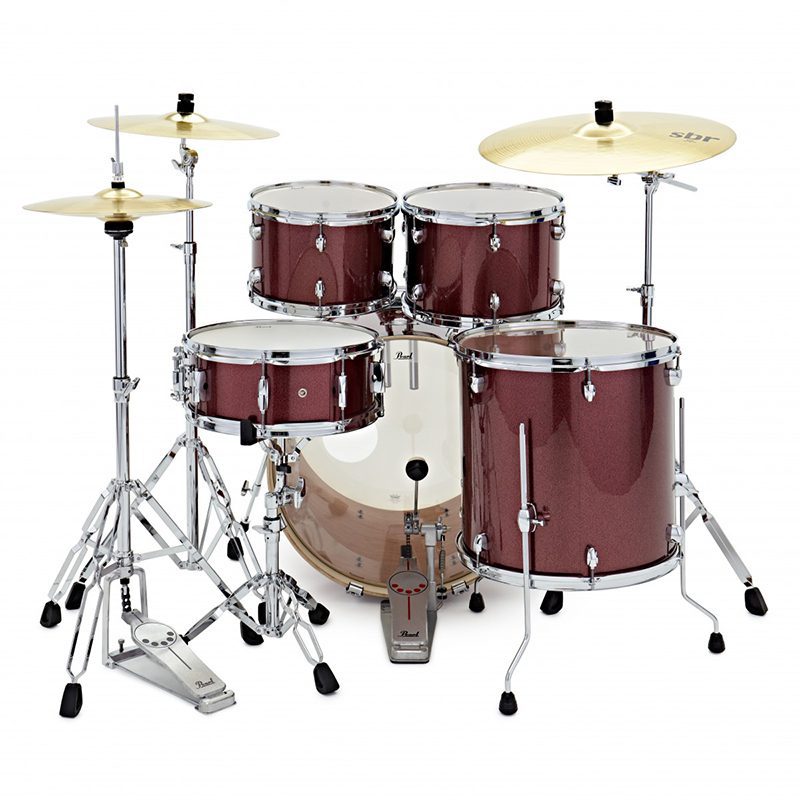 Pearl Export EXX725SBR/C704 Drum Kit w/Sabian SBR Cymbal Set - Black Cherry Glitter - Image 6
