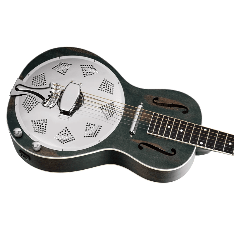 Ortega RRG30E Resonator Guitar w/Pickup - Distressed Denim - Image 3