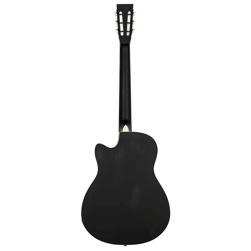 Ortega RRG40CE Resonator Guitar w/Pickup - Distressed Satin Black - Image 4