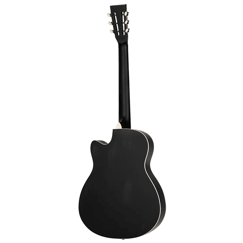 Ortega RRG40CE Resonator Guitar w/Pickup - Distressed Satin Black - Image 5