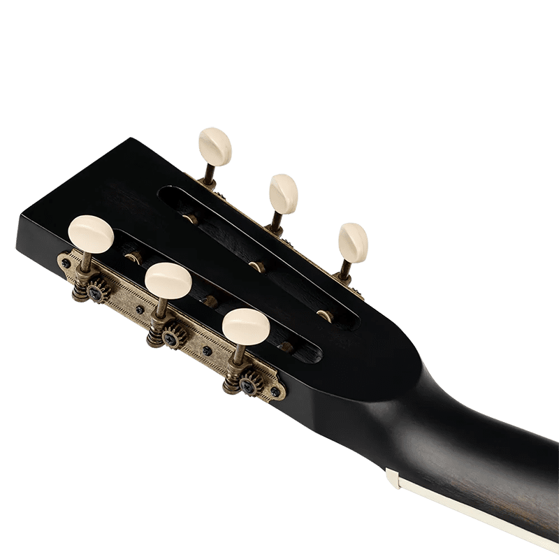 Ortega RRG40CE-LH Left Handed Resonator Guitar w/Pickup - Distressed Satin Black - Image 2
