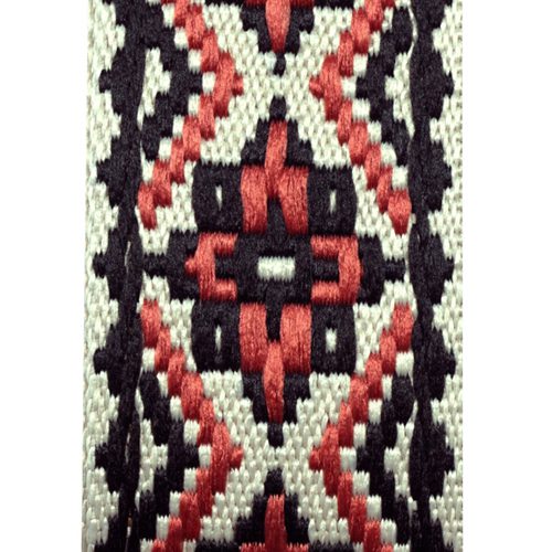 TGI Guitar Strap Woven Cotton Vegan - Red - Image 2