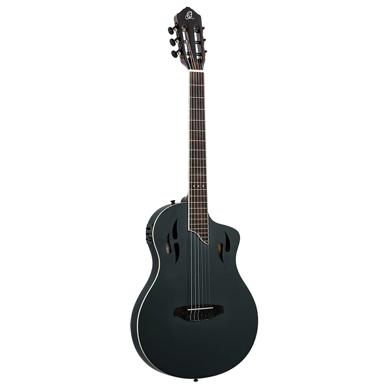 Ortega RTPSTD-SBK Tourplayer Thin Body Guitar - Solid Okoume - Satin Black