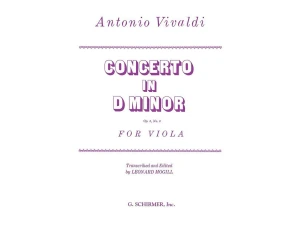 Vivaldi - Concerto D Minor for Viola Op3 No 6 - Schirmer Edition
