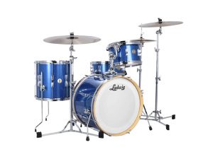 Ludwig Continental Club 4-Pc Drum Kit w/Atlas Std Hardware Pack - Blue Sparkle