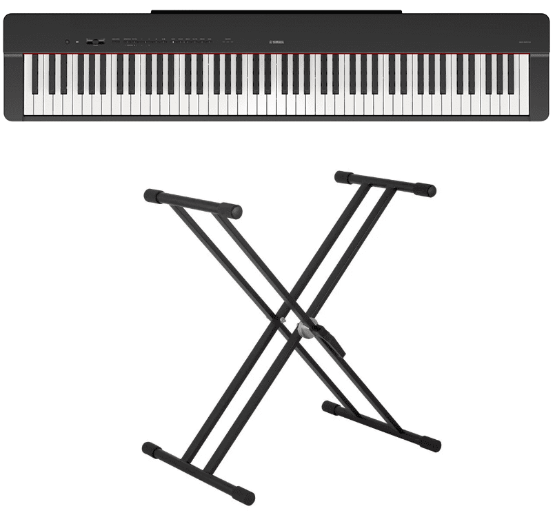 Yamaha P-225 Digital Piano w/Double Braced Keyboard Stand