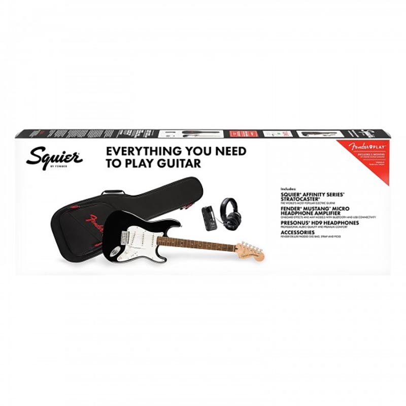 Fender Squier Affinity Stratocaster Mustang Micro Pack - Black - Image 7