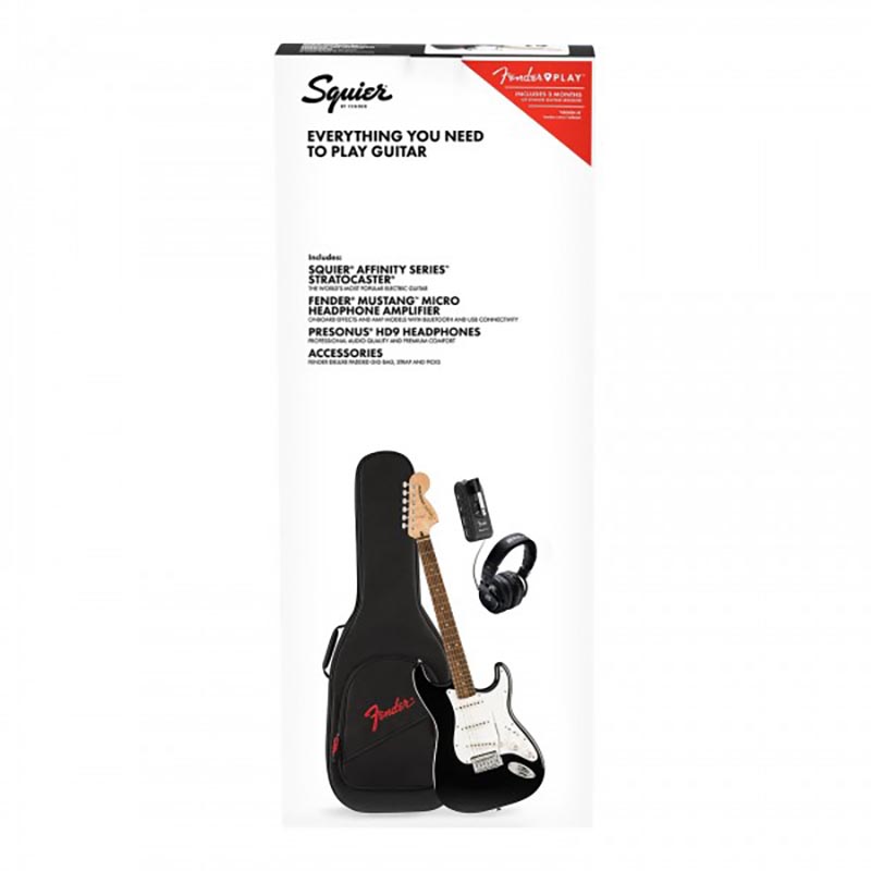 Fender Squier Affinity Stratocaster Mustang Micro Pack - Black - Image 8