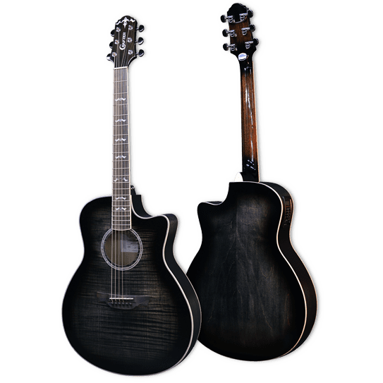 Crafter Noble - Electro-Acoustic - Transparent Black Sunburst - Image 8