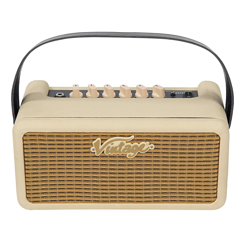 Vintage Retro 15-Watt Guitar Amplifier w/DSP - Vintage White - Image 6