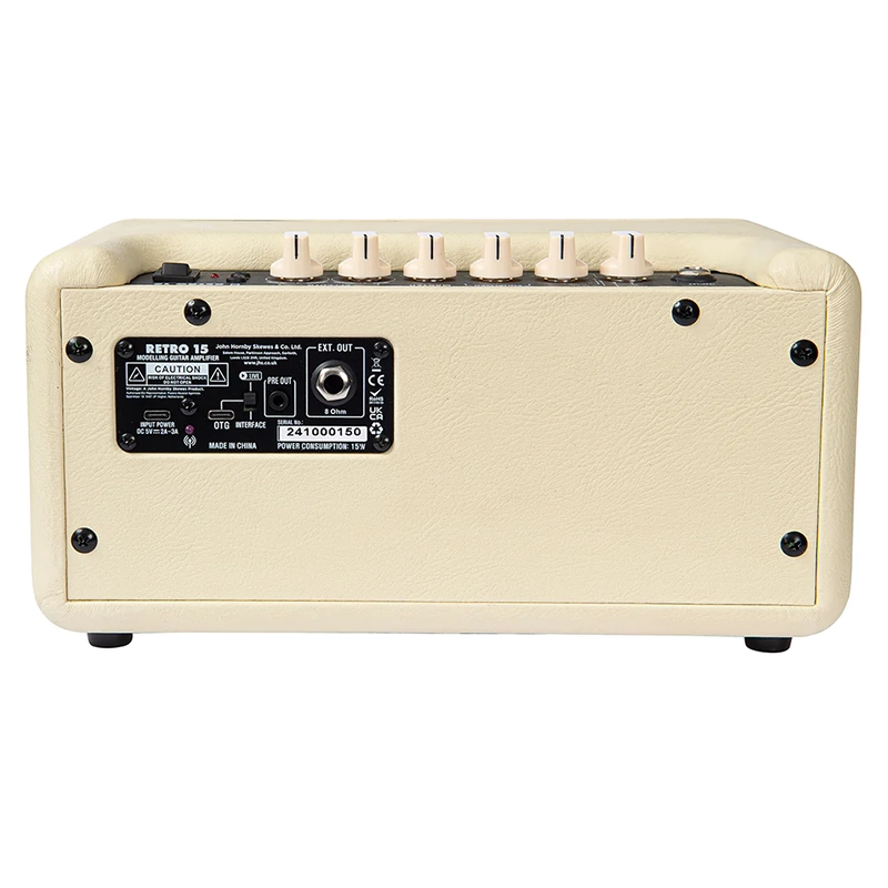 Vintage Retro 15-Watt Guitar Amplifier w/DSP - Vintage White - Image 2