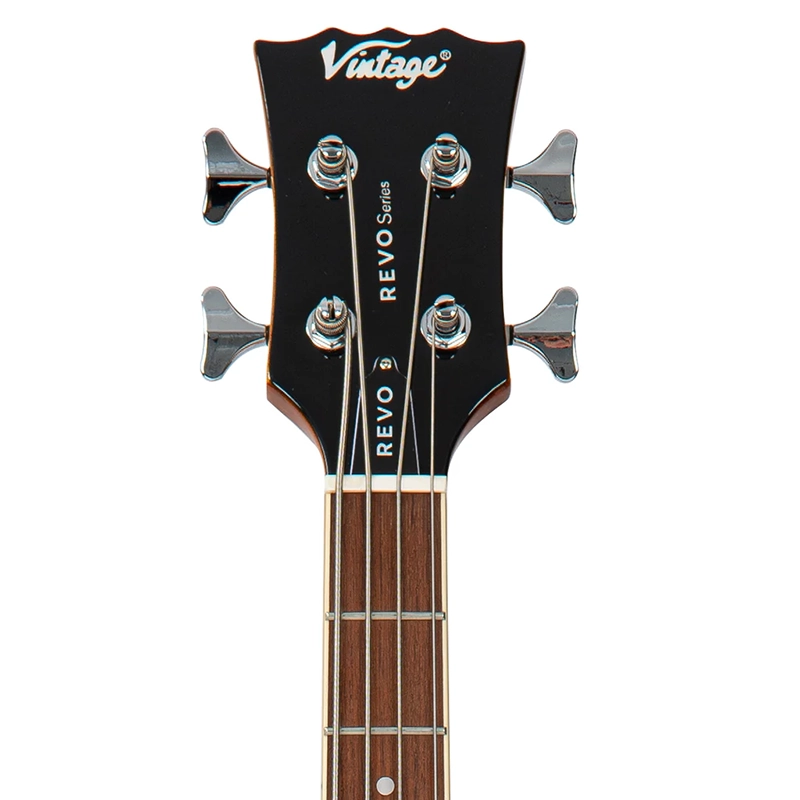 Vintage REVO Series VRS450N - Supreme - Semi Acoustic Bass Guitar - Natural - Image 7