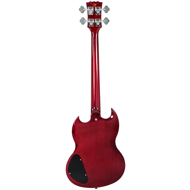 Vintage VS4 Reissued Bass Guitar - Cherry Red - Image 2
