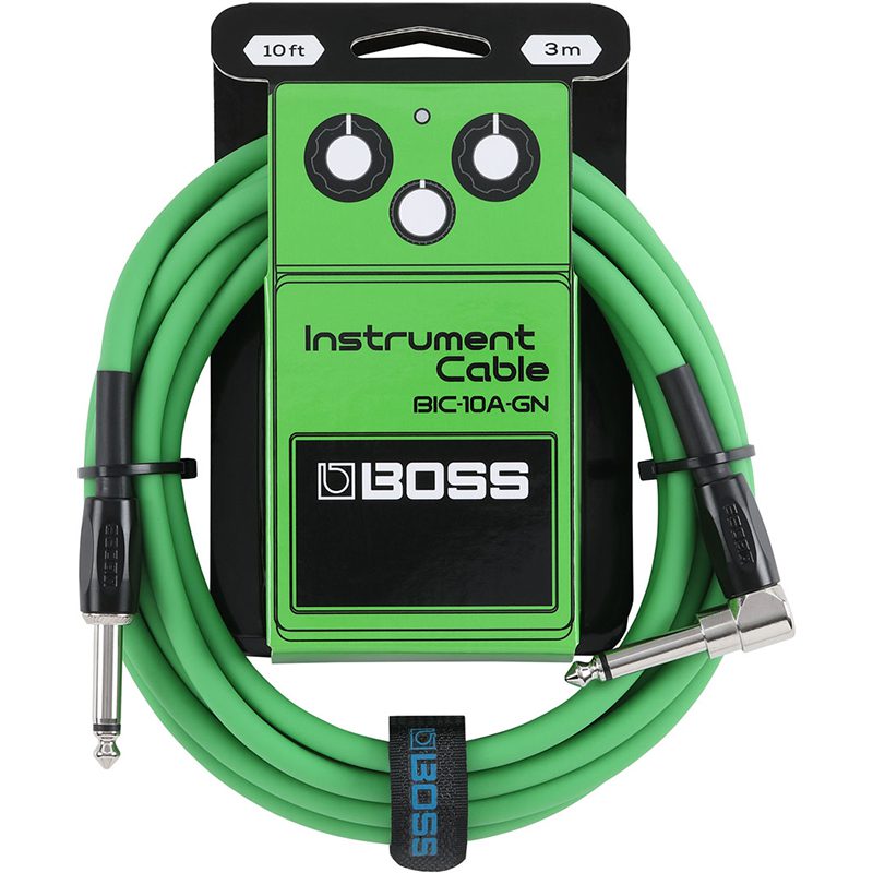 BOSS BIC-10A-GN 10ft Instrument Cable - Green