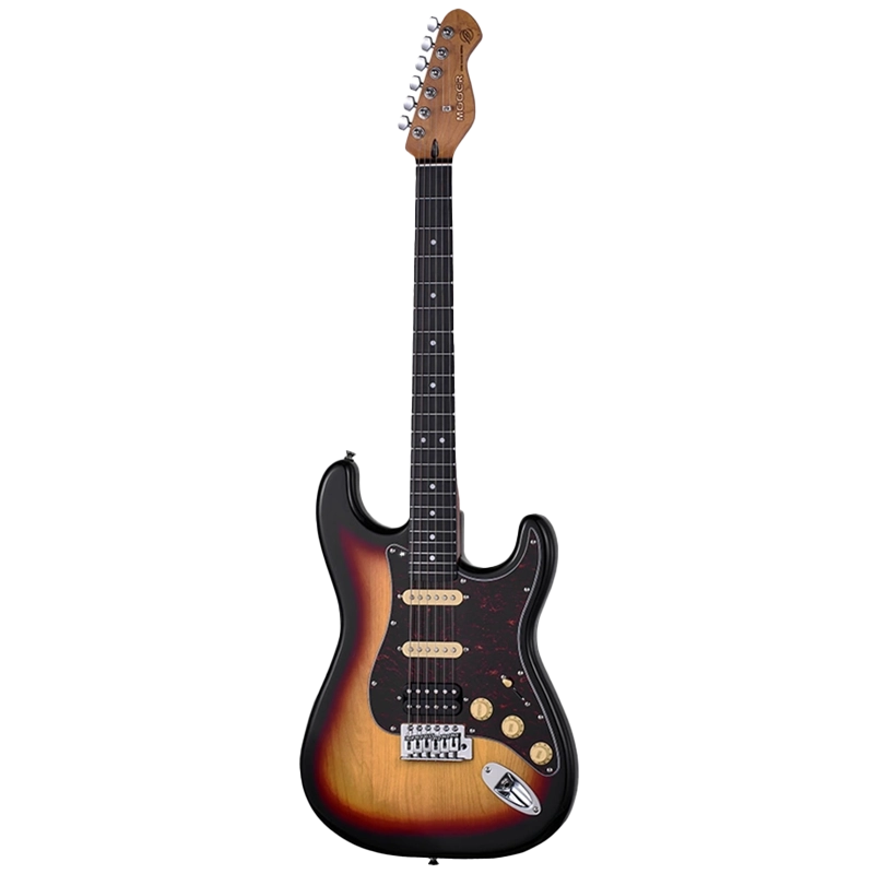 MOOER MCS10 Pro Electric Guitar - HSS - Sunburst