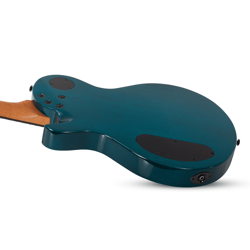 Schecter Solo-II Standard - Ocean Blue Burst Burl - Image 4