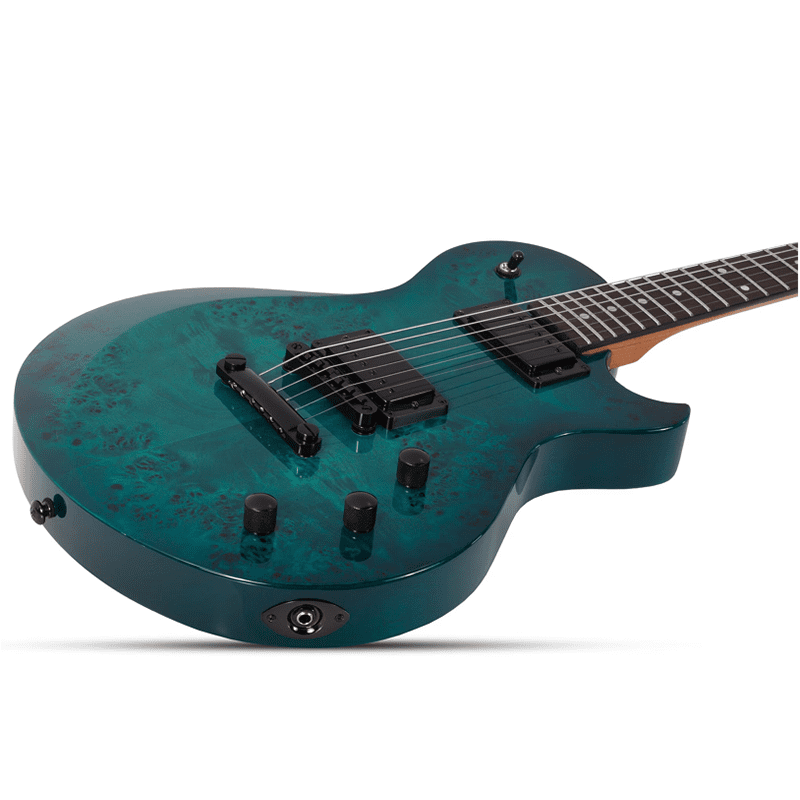 Schecter Solo-II Standard - Ocean Blue Burst Burl - Image 6