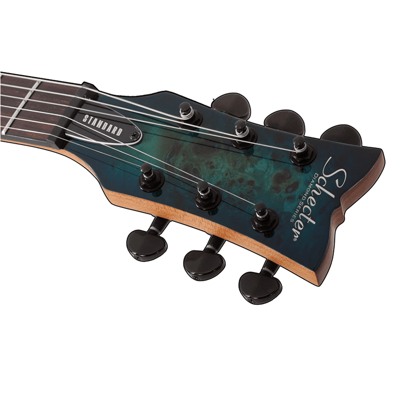 Schecter Solo-II Standard - Ocean Blue Burst Burl - Image 2