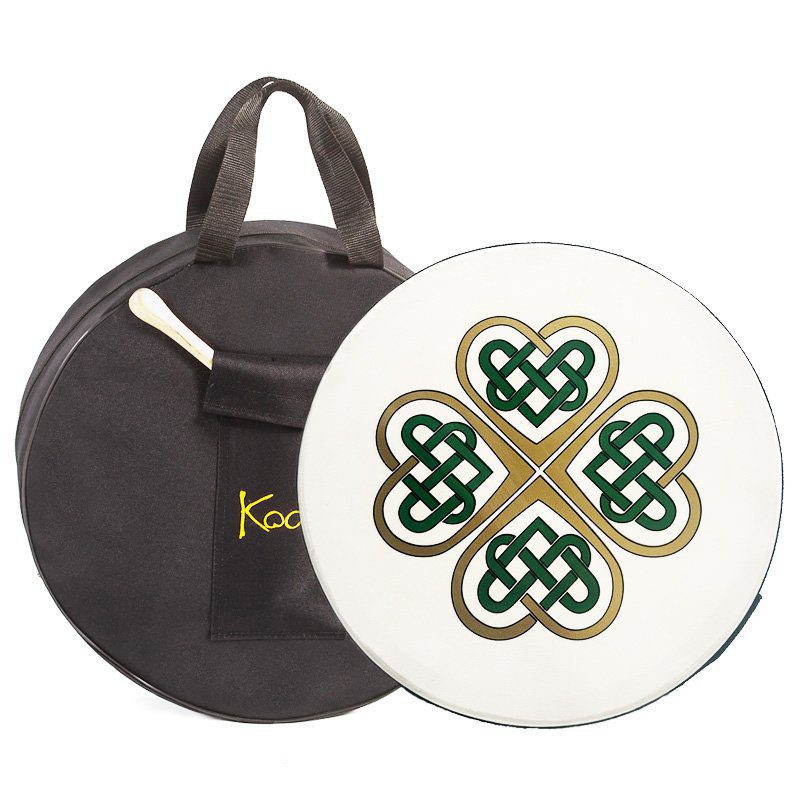 Koda Irish Bodhran - 16" - With Beater + Bag - Celtic Knot