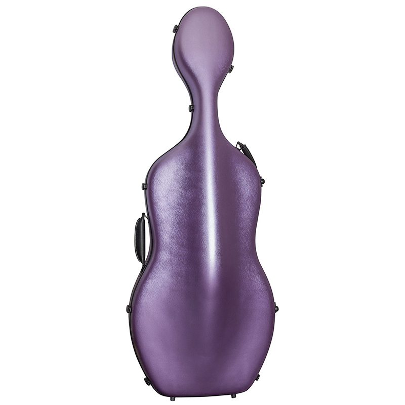 Hidersine Cello Case - Polycarbonate - Brushed Purple