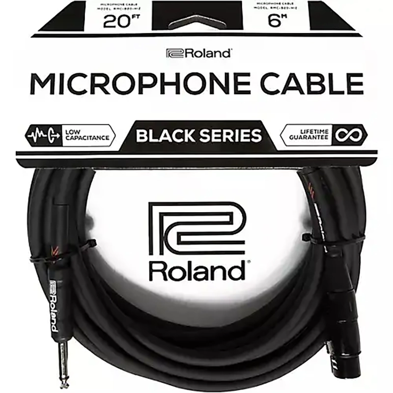 Roland RMC-B20-Hiz XLR-Jack High-Impedance Microphone Cable - 20ft/6m