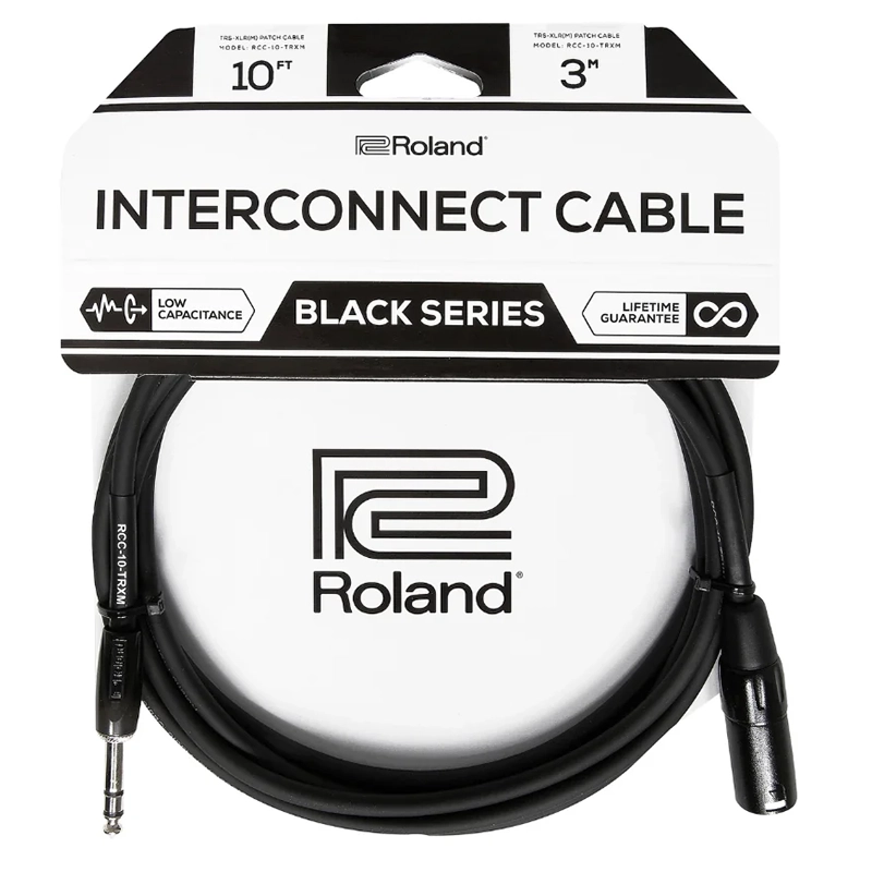 Roland RCC-10-TRXM - 1/4-inch TRS male to XLR male - 10ft/3m