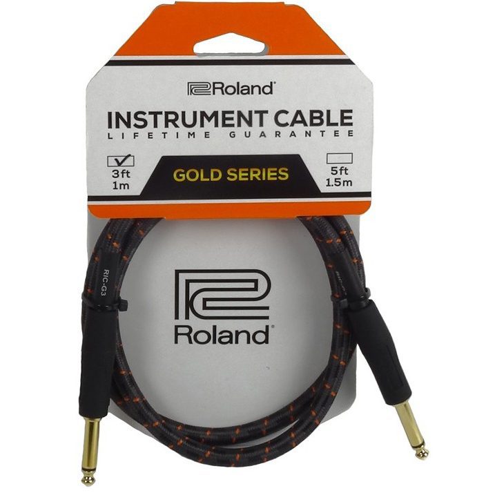 Roland Gold Series - RIC-G3 - 1m/3ft Instrument Cable - Straight