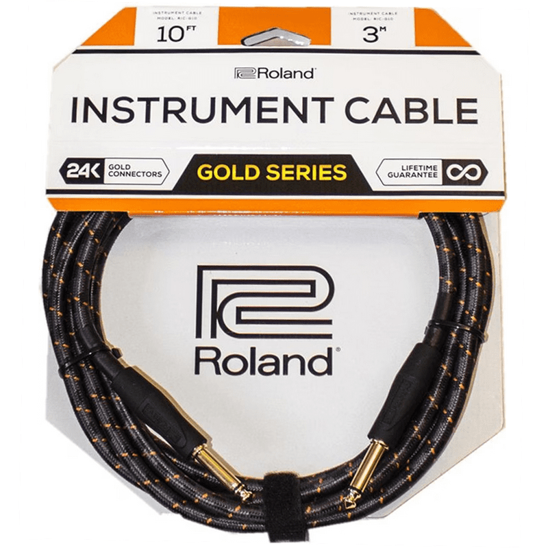 Roland Gold Series - RIC-G10 - 3m/10ft Instrument Cable - Straight