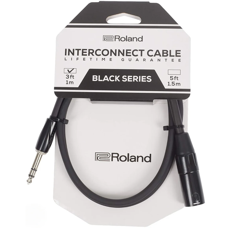 Roland RCC-3-TRXM - 1/4-inch TRS male to XLR male - 3ft/1m