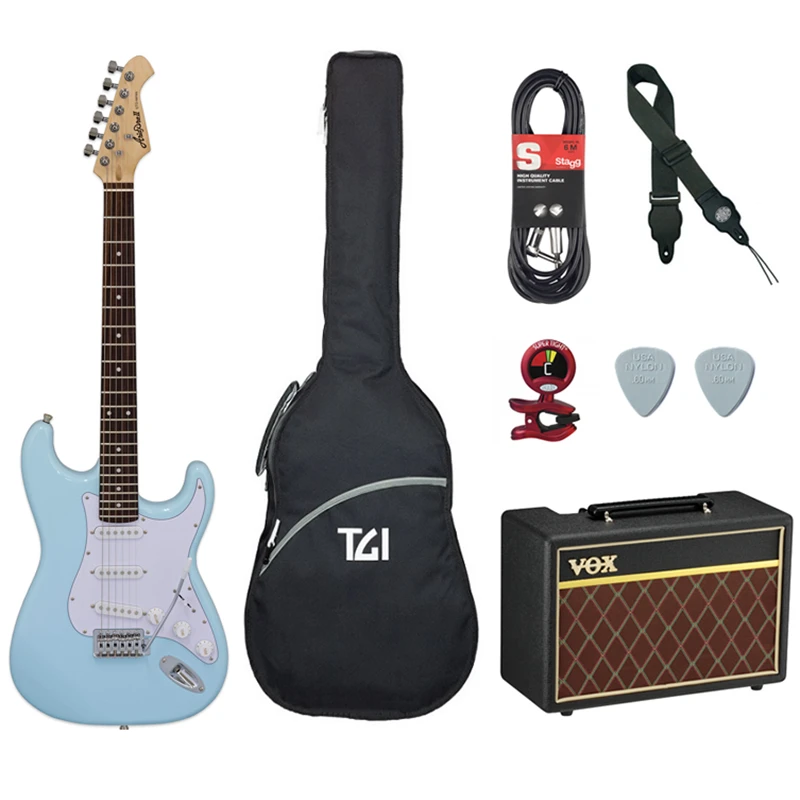Aria STG/Vox Pathfinder Guitar Pack - Sonic Blue