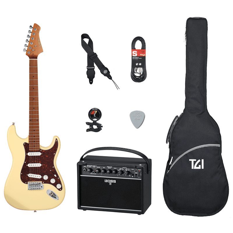 Northstar By Tanglewood NS1/BOSS KATANA MINI X Guitar Pack - Vintage White