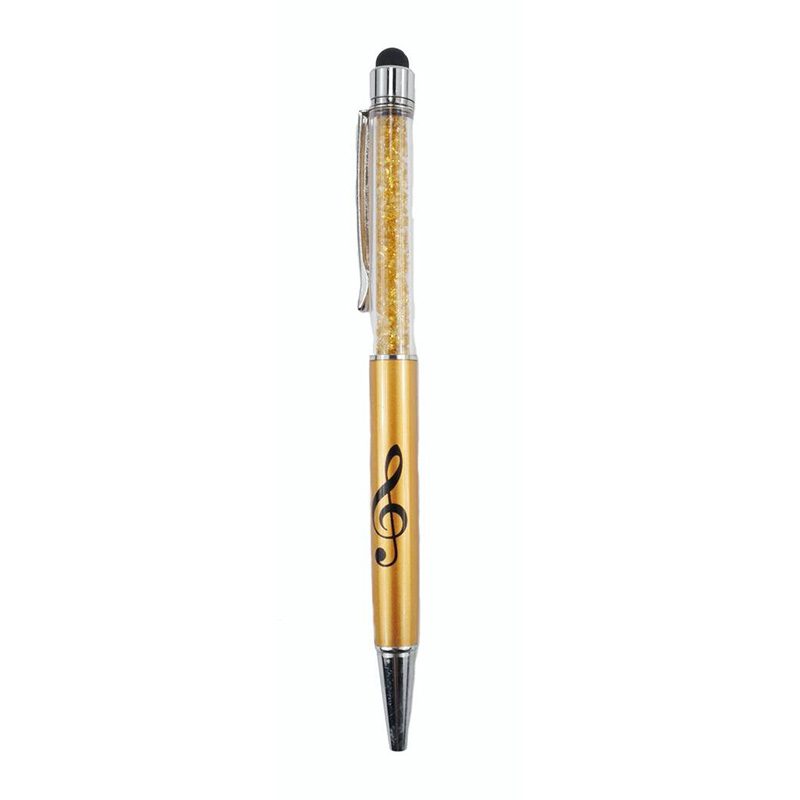 Stylus Pen - Treble Clef - Gold/Crystal