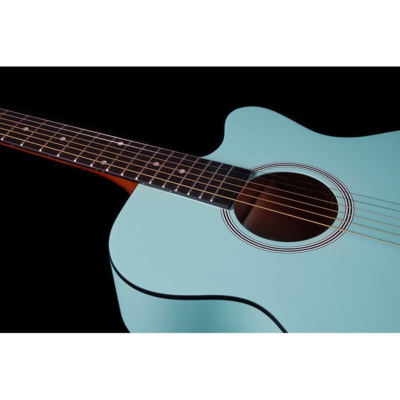 Brunswick BF100SBL - Grand Auditorium Cutaway Acoustic Guitar - Mint Green - Image 5