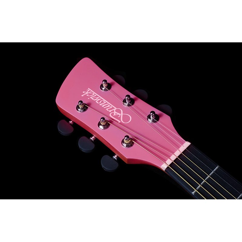 Brunswick BF100SBL - Grand Auditorium Cutaway Acoustic Guitar - Baby Pink - Image 6