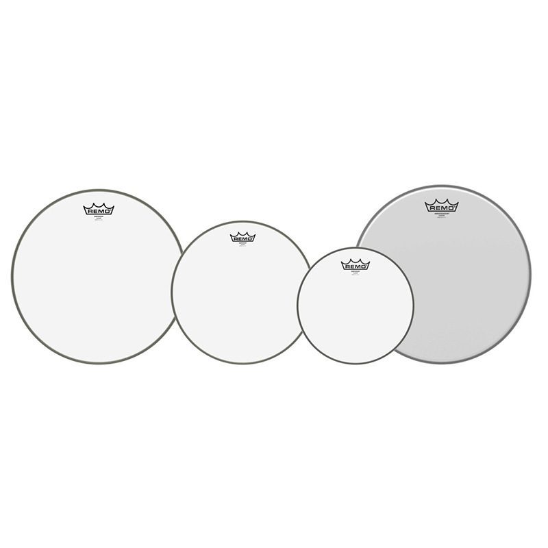 Remo Ambassador Clear ProPack - 10" 12" 14" Toms + 14" Coated Snare
