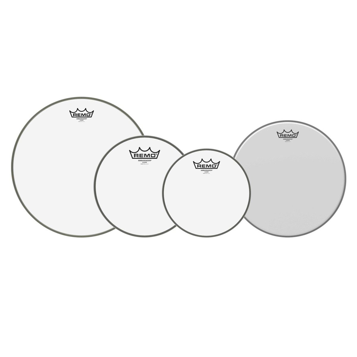 Remo Ambassador Clear ProPack - 10" 12" 16" Toms + 14" Coated Snare