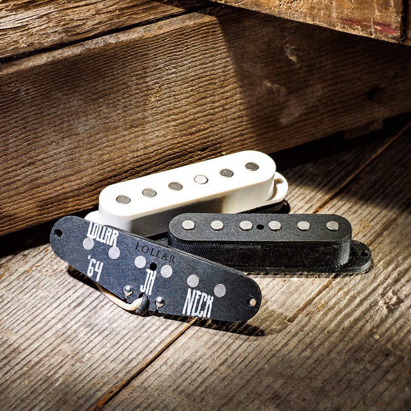 Lollar Pickups Strat Sixty-Four Pickups Set - White - Flat Pole