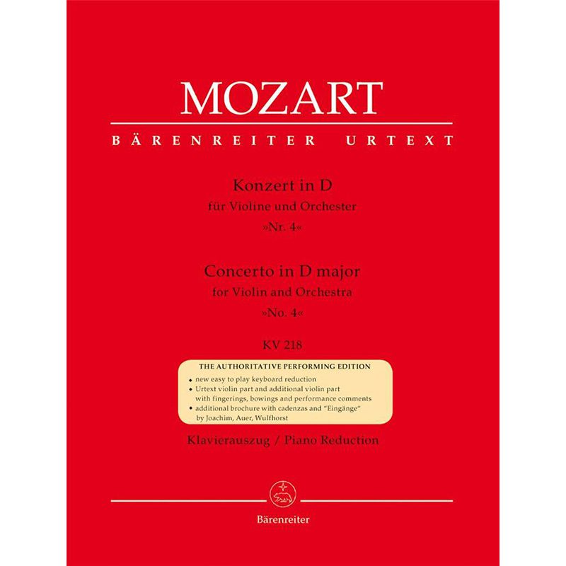 Mozart - Violin Concerto No.4 In D Major - K.218 - Bärenreiter Edition